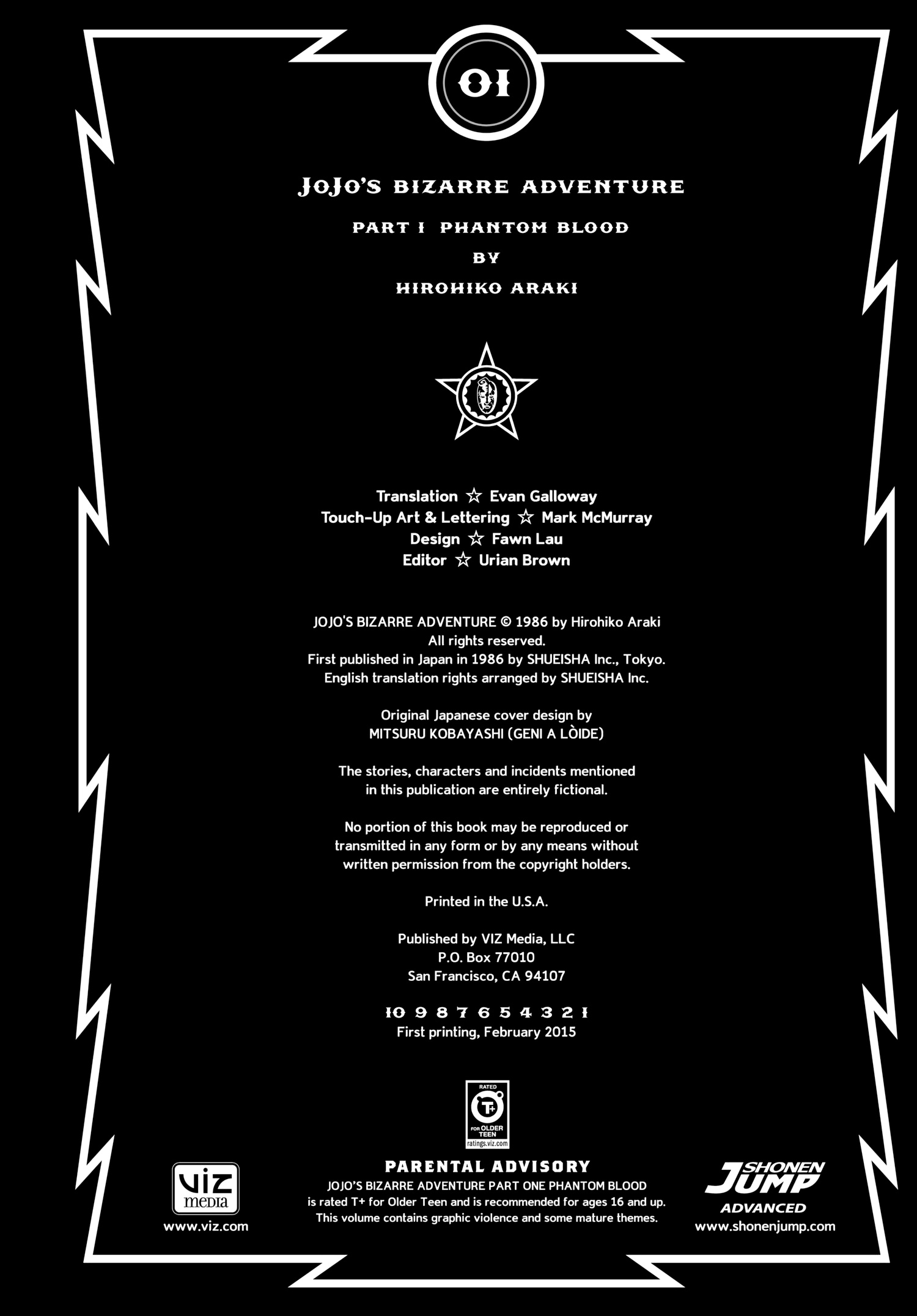 Read Phantom Blood Manga Online